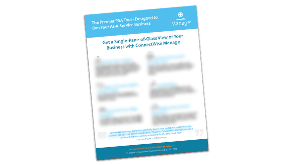 ConnectWise PSA™ Feature Sheet